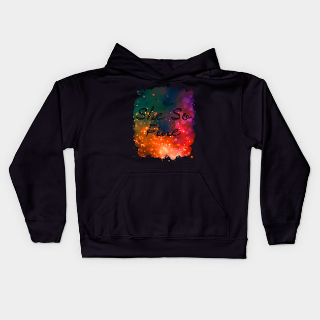 She So Fine 80's Design Kids Hoodie by solsateez